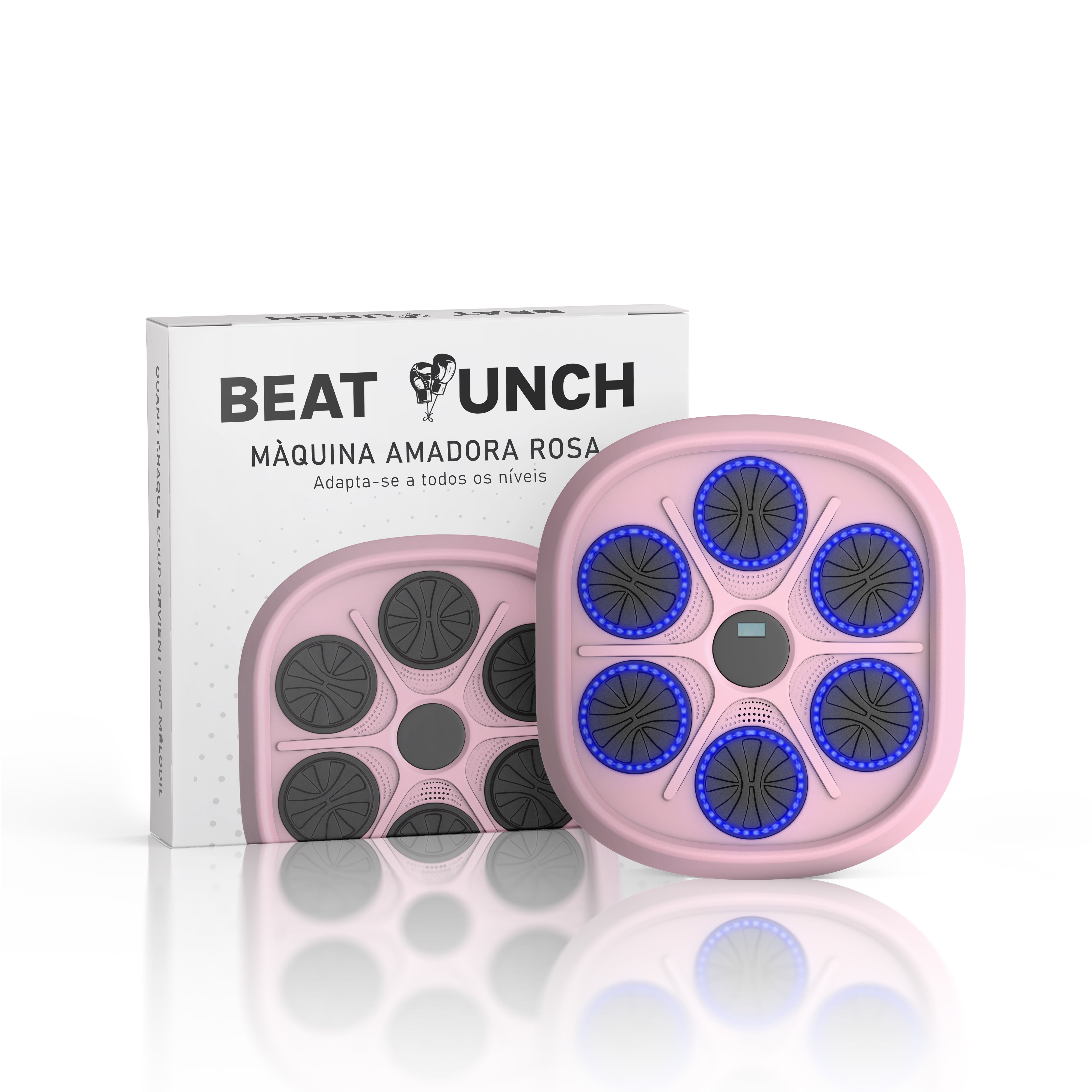 BeatPunch™ - Máquina de Boxe Musical Edição Limitada Rosa