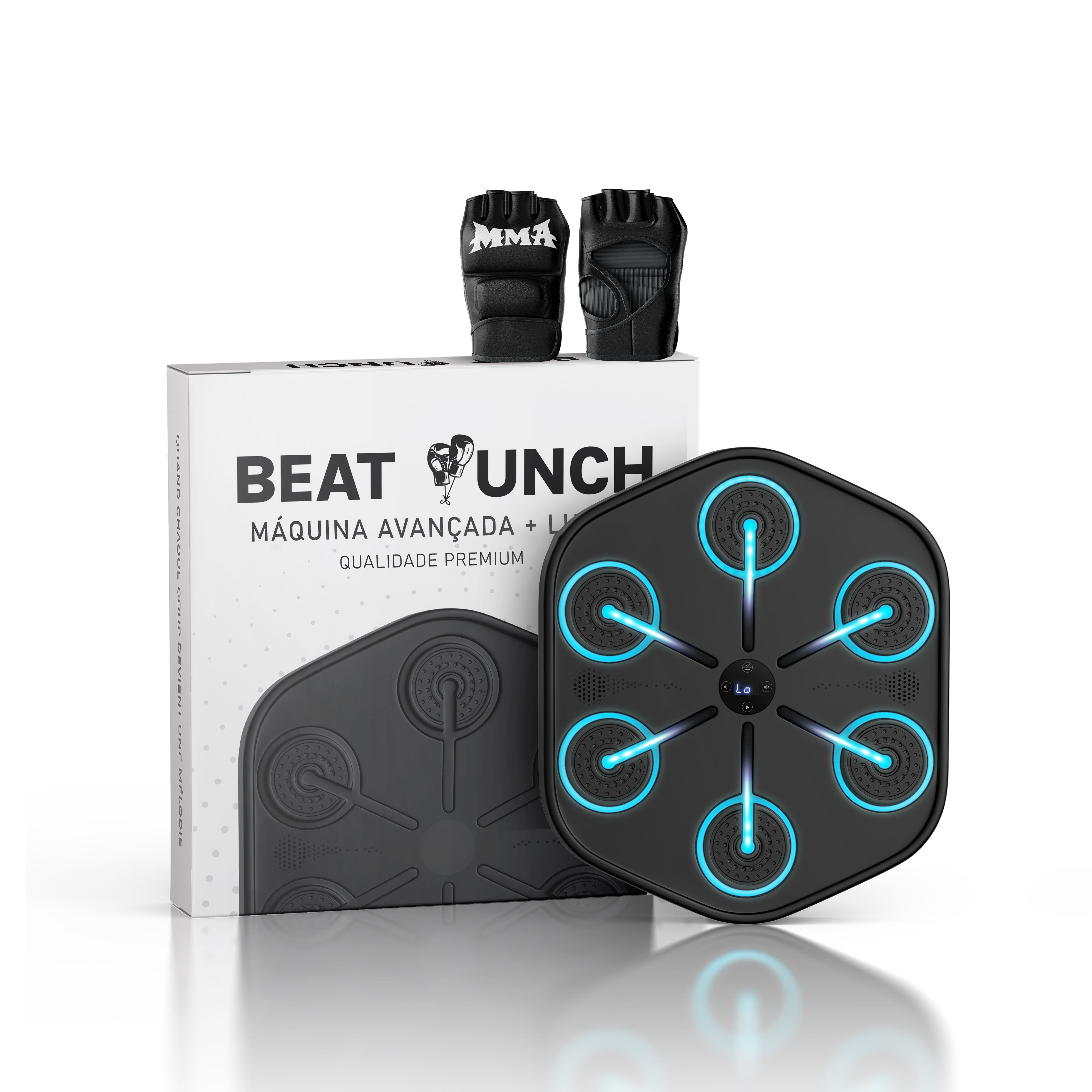 BeatPunch™ - Máquina de Boxe Musical Expert + Luvas Grátis